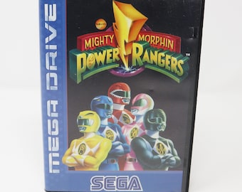 Vintage 1994 90s Sega Mega Drive Megadrive Saban's Mighty Morphin Power Rangers Cartridge Video Game Boxed Pal French Secam