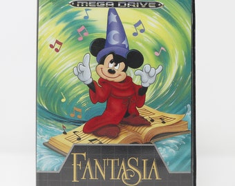 Vintage 1991 90s Sega Mega Drive Megadrive Genesis Walt Disney Fantasia Mickey Mouse Cartridge Video Game Boxed 1 Player