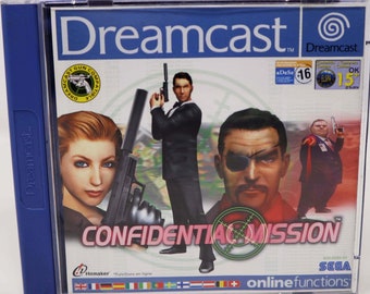 Vintage 2001 Sega Dreamcast Confidential Mission Video Game PAL Version