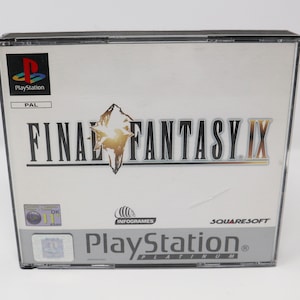 Vintage 2000 2001 Playstation Platinum 1 PS1 Final Fantasy IX Videogame Pal versie 1 speler
