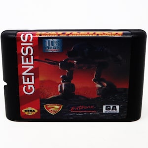 Vintage 1990s 90s Sega Genesis Mega Drive Megadrive Battletech A Game Of Armored Combat 16-Bit Cartridge Video Game 2 Players Retro