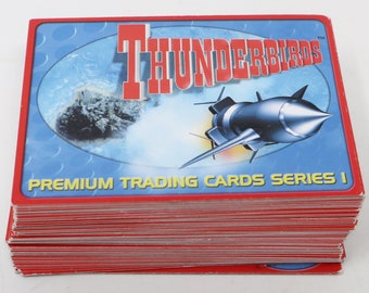 Vintage 2001 Carlton / Cards Inc. Thunderbirds Premium Trading Cards Series 1 Basic Base Complete Full 72 Card Set Retro