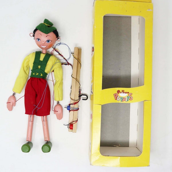 Vintage Pelham Puppets Tyrolean Boy SS4 (SS) Hand Made Puppet Marionette Boxed