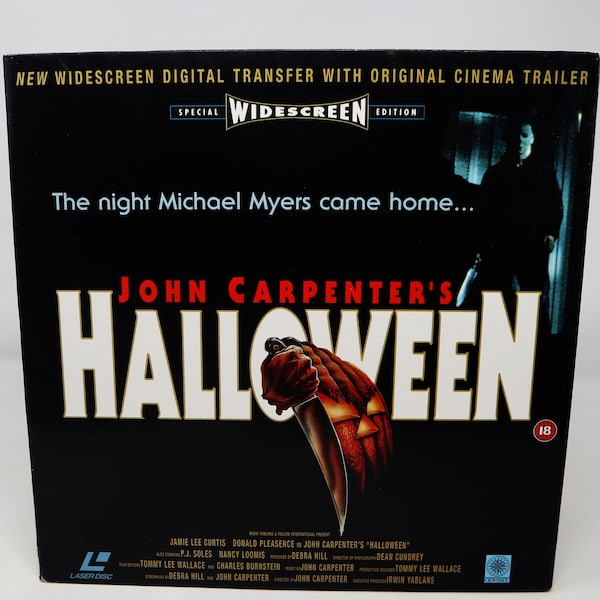 Vintage 1996 90s Odyssey Video John Carpenter's Halloween Special Widescreen Edition Gatefold Laser Disc (LaserDisc) LD PAL Jamie Lee Curtis