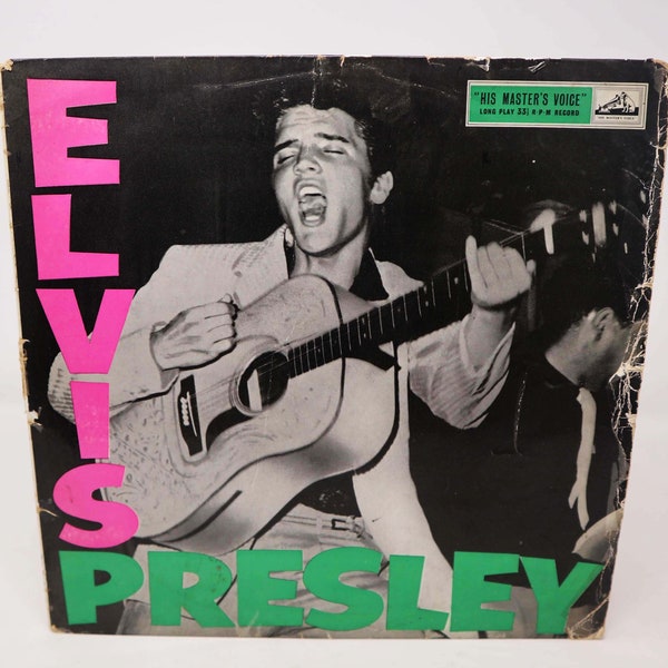 Vintage 1956 50s His Master's Voice Elvis Presley - Rock 'N' Roll 12" LP Album Vinyl Record CLP 1093 Rare Early Pressing