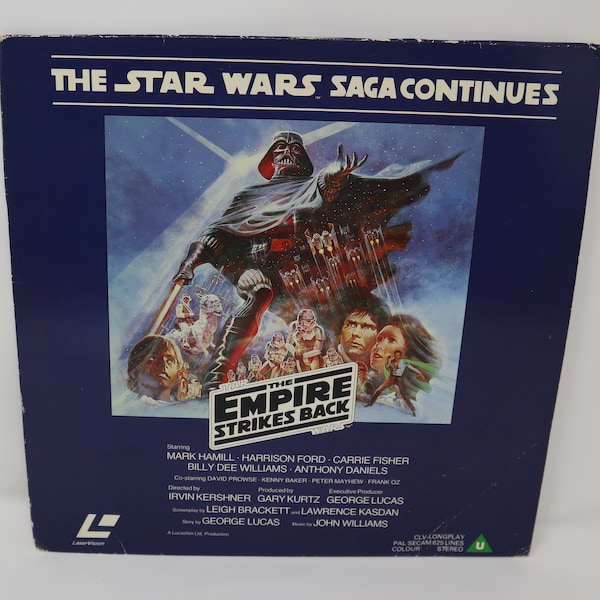 Vintage 1985 80s CBS Fox Video / Lucasfilm Star Wars The Empire Strikes Back Laser Disc (Laserdisc) LD Pal  Secam CLV Long Play Rare