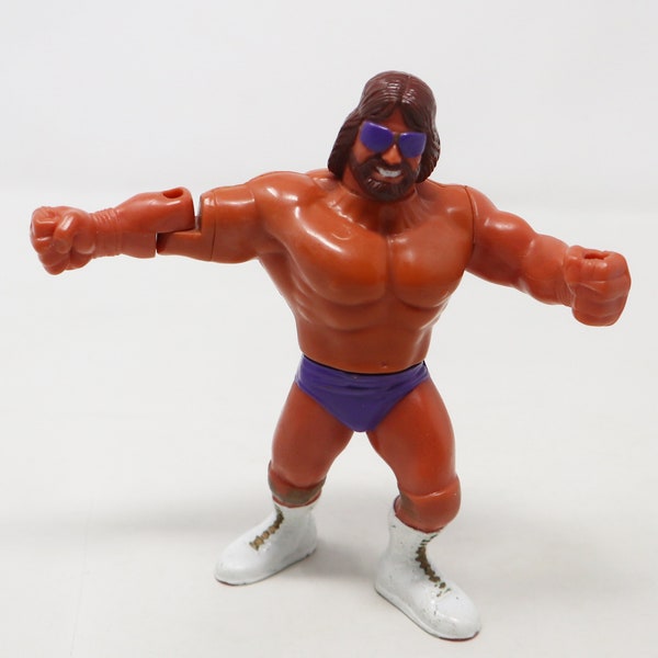 Vintage jaren 1991 jaren '90 Hasbro WWF Wrestling Series 3 "Macho Man" Randy Savage met Macho Masher! Actiefiguur