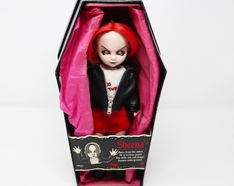 2002 Mezco Toyz Living Dead Dolls Serie 3 Sheena 10 "Punk Rocker Gothic Horror Spooky Doll Nahe Komplett Boxed Rare