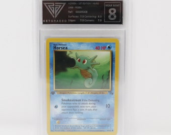 Vintage 1999 90s Nintendo Pokemon Horsea 1st Edition 49/62 Fossil Trading Game Card Get Graded Near Mint 8 Rare - Etsy Vintage 1999 90s Nintendo Pokemon Horsea 1st Edition 49/62 Fossil Trading Game Card Get Graded Near Mint 8 Rare - Etsy