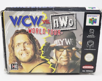 Vintage 1998 90s Nintendo 64 N64 WCW vs. NWO World Tour Wrestling Video Game Boxed Pal Version