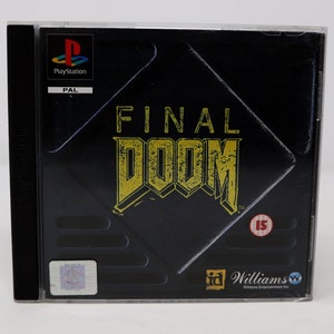 Vintage 1996 90s Playstation 1 PS1 Final Doom Video Game Pal Version 1 Player image 1