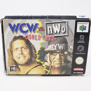 Vintage 1998 90s Nintendo 64 N64 WCW vs. NWO World Tour Wrestling Video Game Boxed Pal Version