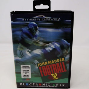 Vintage 1991 90er Jahre Sega Mega Drive Megadrive Genesis John Madden Football &#39;92 Patronen-Videospiel Boxed 1 oder 2 Spieler American Football