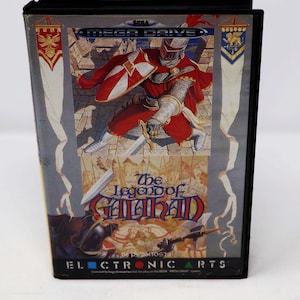 Vintage 1992 90s Sega Mega Drive Megadrive Genesis The Legend Of Galahad 16-Bit Cartridge Video Game Boxed 1 Player