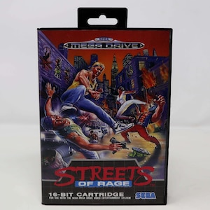 Vintage 1991 90s Sega Mega Drive Megadrive Streets Of Rage 16-Bit Cartridge Video Game Complete Boxed Pal 1 or 2 Players