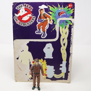 Vintage 1984 80s Kenner The Real Ghostbusters Peter Venkman Action Figure + Cardback Rare Retro
