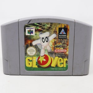 Vintage 1998 90s Nintendo 64 N64 Glover Cartridge Video Game Pal Retro