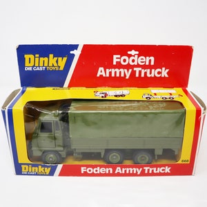 Vintage 1976 70s Dinky Toys 668 Foden Army Truck Die-Cast Vehicle Boxed Meccano