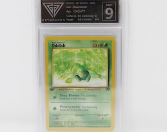 first edition oddish pokemon card - (63) - Team Rocket Shuffle your deck afterward Help with 1st edition Team