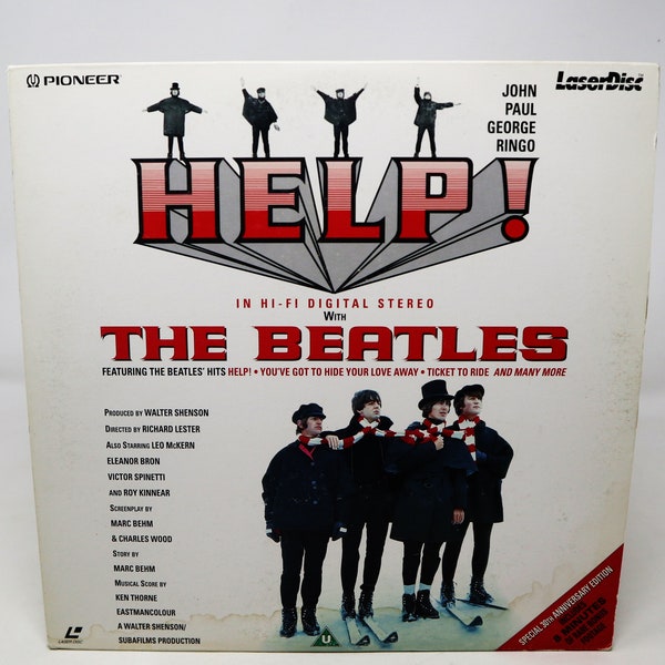 Vintage 1996 90s Pioneer The Beatles Help! Special 30th Anniversary Edition Digital Stereo Laser Disc (LaserDisc) LD PAL