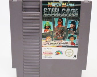 Vintage 1990s Nintendo Entertainment System NES WWF WrestleMania Wrestle Mania Steel Cage Challenge Wrestling Video Game Pal A
