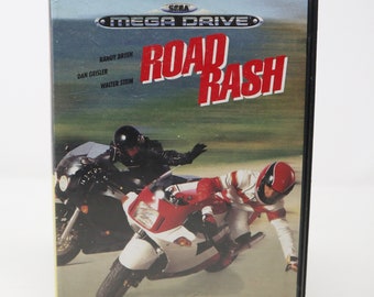 Vintage 1991 90s Sega Mega Drive Megadrive Road Rash 16-Bit Cartridge Video Game Boxed Pal