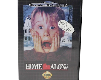 Cartucho de videojuego vintage Sega Mega Drive Megadrive Home Alone de los años 90 en caja Pal francés Secam para 1 jugador