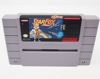 Vintage 1990s Super Nintendo Entertainment System SNES StarFox Star Fox Cartridge Video Game NTSC