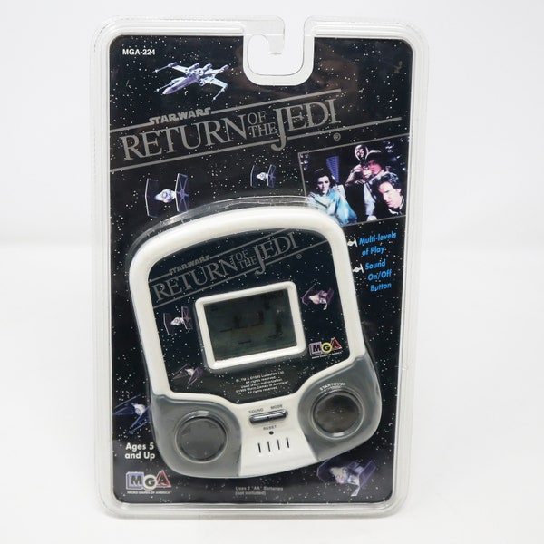 Vintage 1995 90s MGA Micro Games Of America Star Wars Return Of The Jedi Handheld Electronic LCD Video Game MOC Carded Sealed Retro Rare