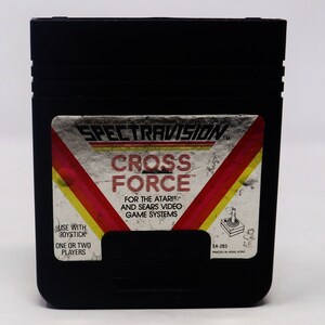 Vintage 1982 80s Atari 2600 Sears Spectravision Cross Force Video Game Cartridge Cart Retro