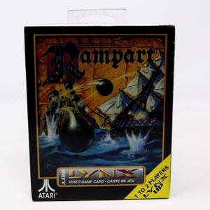 Vintage 1992 des années 90 Atari Lynx Handheld Rampart carte de jeu vidéo en boîte scellée en usine Rare rétro