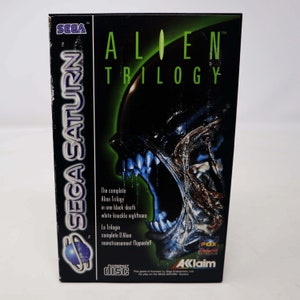 Vintage 1996 90s Sega Saturn Alien Trilogy Video Game Pal & French Secam 1 Player image 1