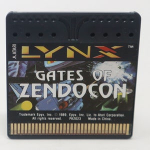 Vintage 1989 80s Atari Lynx Epyx Gates of Zendocon Video Game Card  Cartridge Cart Retro - Etsy