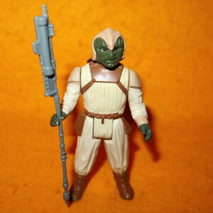 Vintage 1983 80er Jahre Kenner Star Wars Rückgabe Der Jedi ROTJ Klaatu (Skiff Guard) Actionfigur Komplett