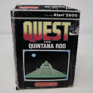 Vintage 1980s Atari 2600 Quest For Quintana Roo Video Game Cartridge For The Atari Video Game Computer System Boxed Pal UK Retro