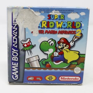 Vintage 2002 Nintendo Game Boy Advance Super Mario World Super Mario Advance 2 Cartridge Video Game Boxed Pal