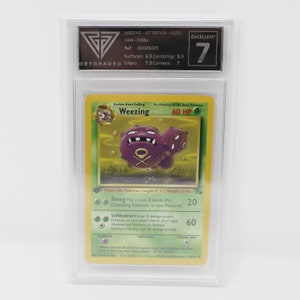 Vintage 1999 90s Nintendo Pokemon Weezing 1st Edition 45/62 Fossil Trading  Game Card Get Graded Excellent 7 Rare - Etsy India