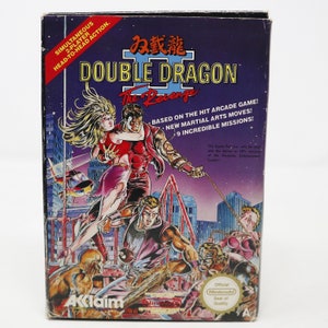 Vintage 1989 80s Nintendo Entertainment System NES Double Dragon II 2 The Revenge Cartridge Video Game Boxed Pal A Martial Arts 2 Player