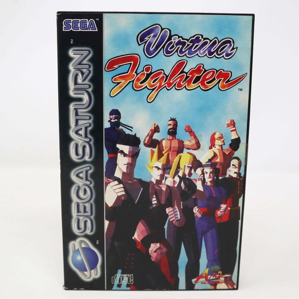 Vintage 1995 90s Sega Saturn Virtua Fighter Video Game Pal & French Secam 2 Players Fighting Arcade