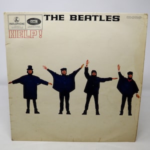 Vintage 1965 60s EMI Parlophone Records The Beatles - Help ! Mono 12&quot; LP Album Vinyl Record Rare UK Version