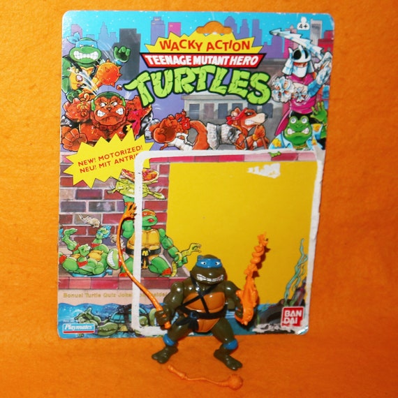 VTG TMNT LEONARDO WIND-UP Figure 1990 Teenage Mutant Ninja Turtles GIFT  WORKS