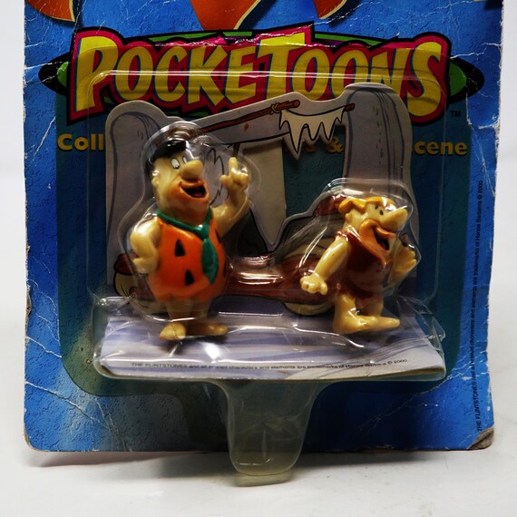 Figurines Vintage Les Pierrafeu (Flintstones) Fred & Barney - Hanna-Barbera 1990, PVC - Neuf