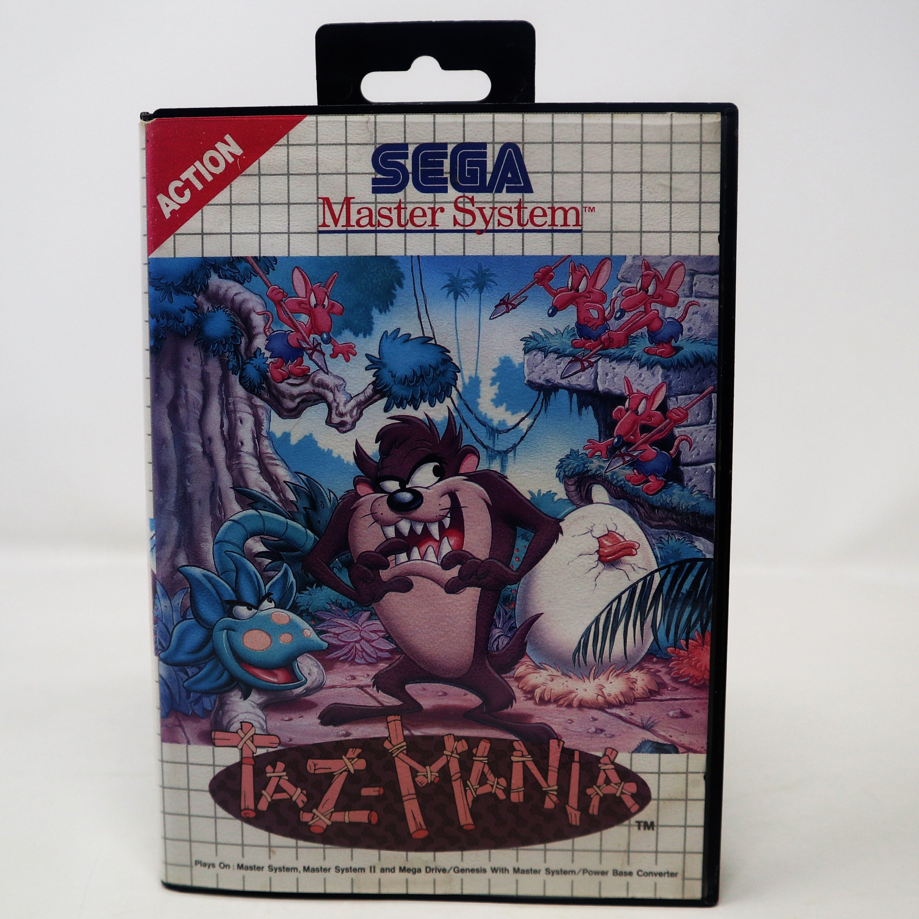 Vintage 1992 90s Sega Master System Taz-mania Cartridge Video Game