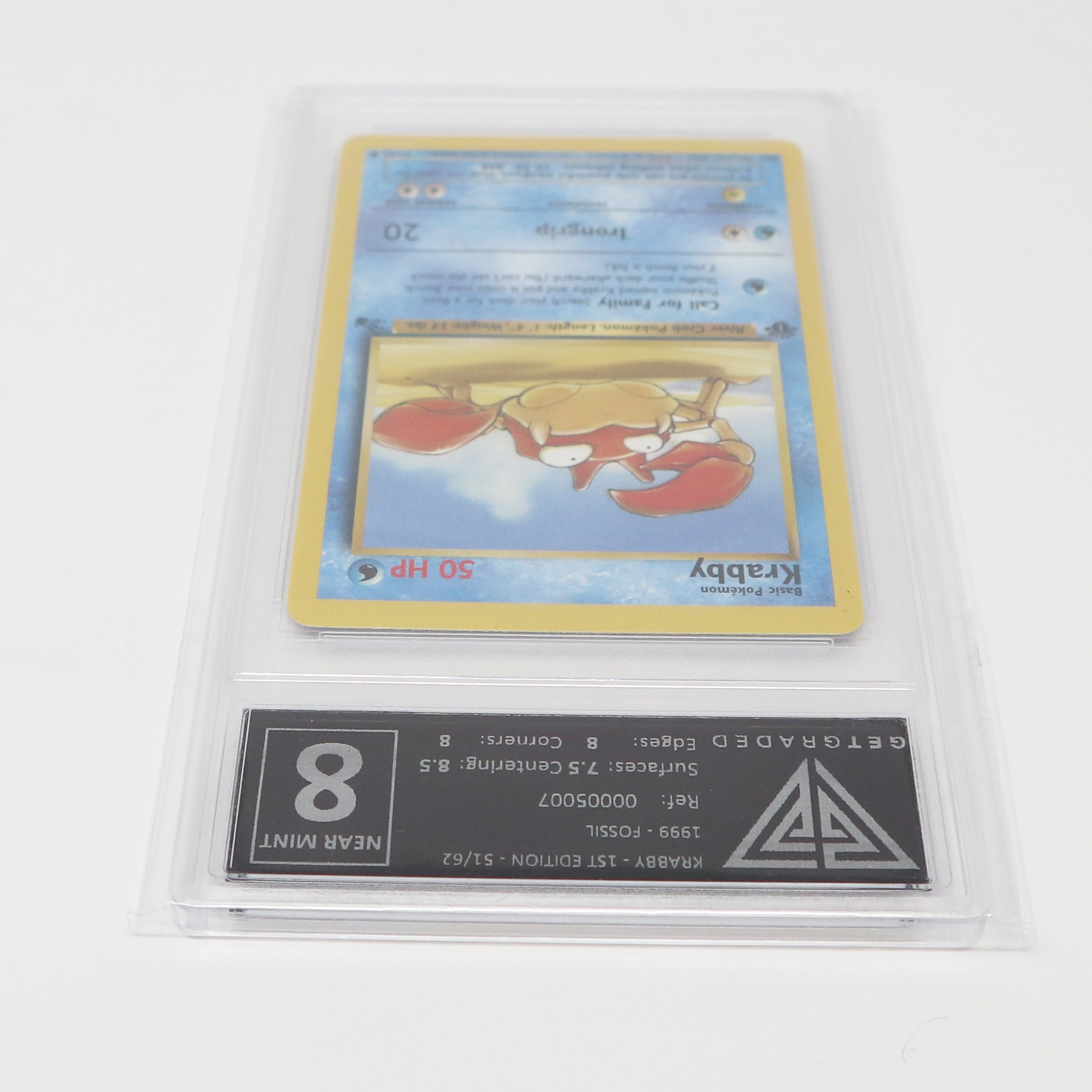 Vintage 1999 90s Nintendo Pokemon Krabby 1st Edition 51/62 Fossil Trading  Game Card Get Graded Near Mint 8 Rare - Etsy
