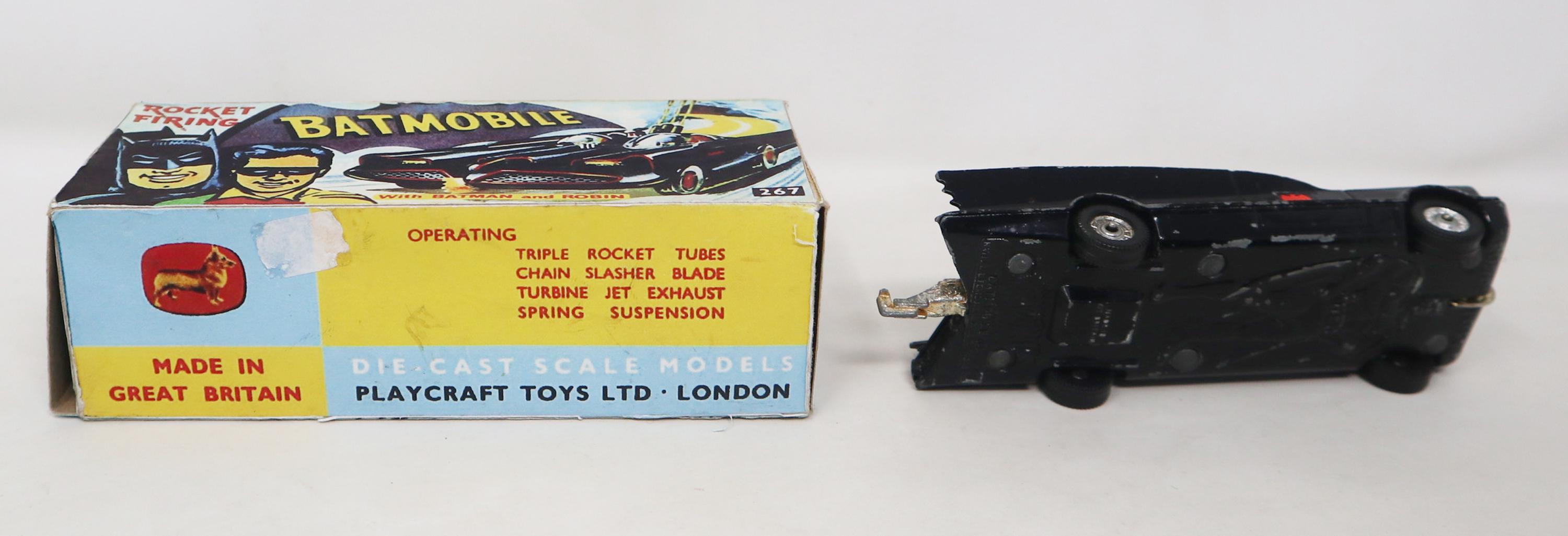 Corgi Toys 267 Batmobile, Avec Badge Tissu D'origine, Boîte, Batman