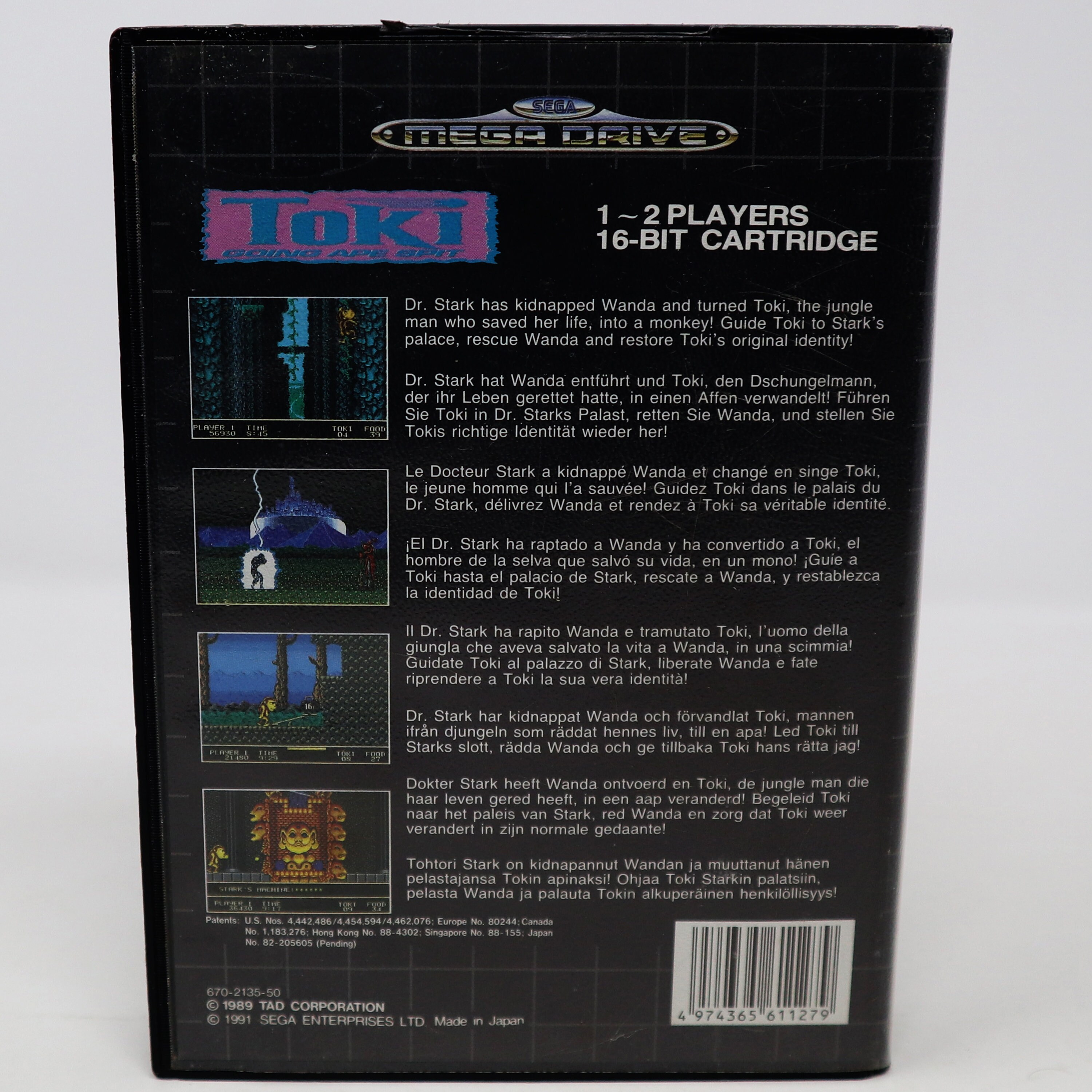 SEGA MEGA DRIVE Spiel Toki Going Ape Spit Spielmodul sehr gut Händler Garantie