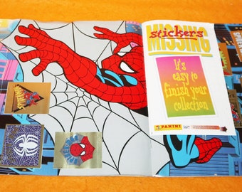 Vintage Sticker Book Album 80's Puffy Marvel Halloween Mecha Anime