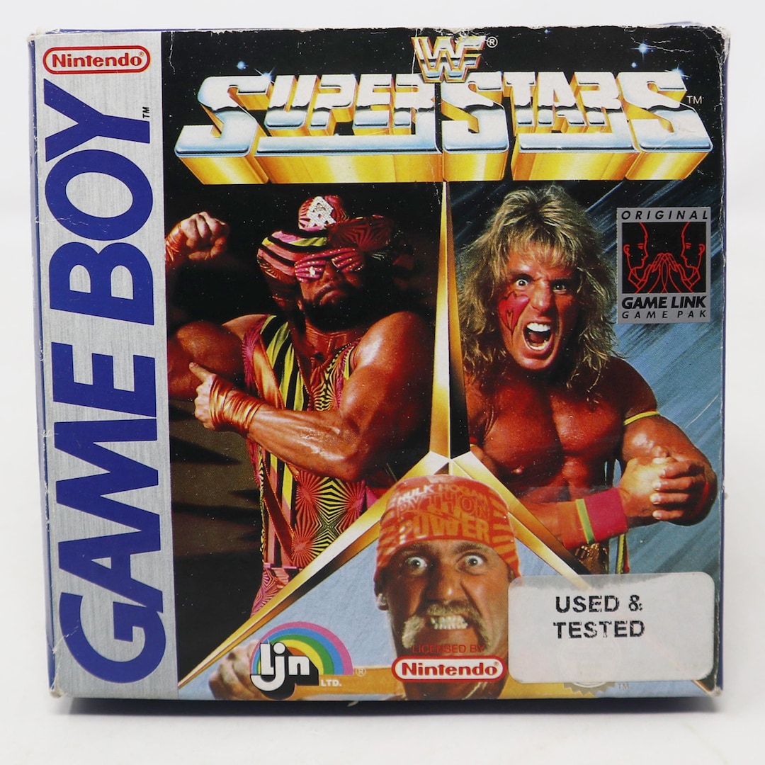 Vintage 1991 90s Nintendo Game Boy Compact Video Game System WWF ...