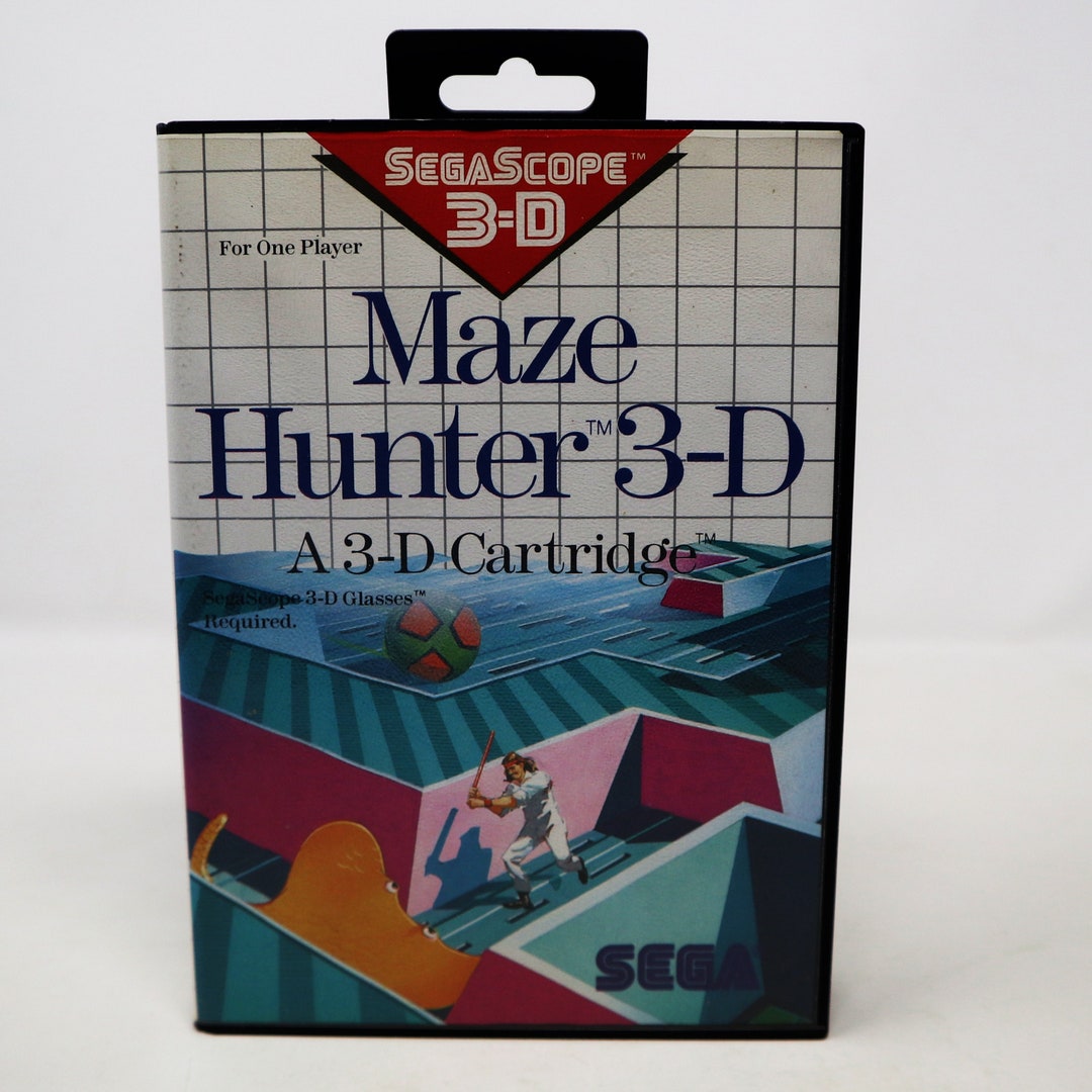 Jeu Maze Hunter 3-D Pour Sega Master System - Version Originale Complète (1988), En Bon état