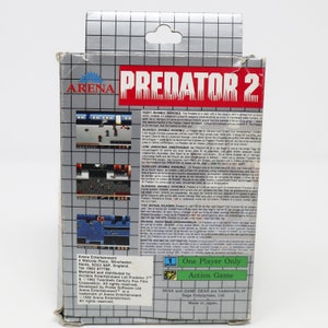 Vintage 1992 90s Sega Game Gear Predator 2 Cartridge Video Game Boxed Pal image 6